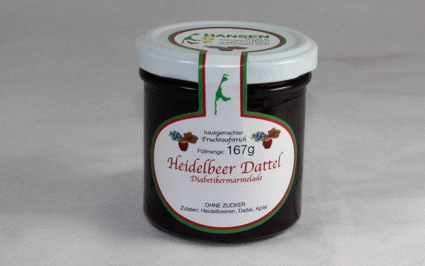 Heidelbeere Dattel- ohne Zucker - Diabetiker Marmelade